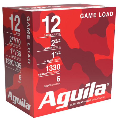 Aguila 12 Gauge Ammo 1 1/4 oz #6 Lead Ammunition - 25 Rounds