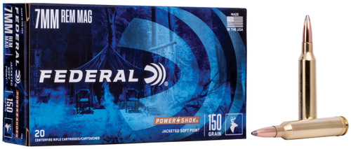 Federal 7mm Rem Mag Ammo 150gr SP Ammunition - 20 Rounds