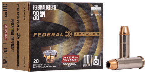 Federal .38 Special Ammo 110gr JHP Ammunition - 20 Rounds