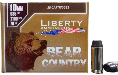 Liberty Ammunition 10mm Auto Ammo 70gr Solid Ammunition - 20 Rounds
