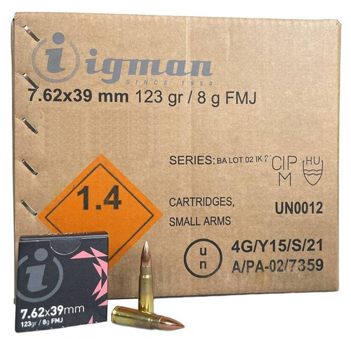 Rio Ammunition 7.62X39mm Ammo 123gr FMJ Ammunition - 840 Rounds