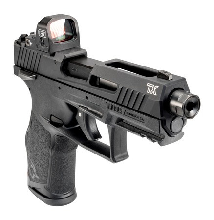 HOT ITEM Taurus 1-2TX22P141-10RD TX22 w/Optic Full Size 22 LR 10+1 4.60" Matte Black Threaded Barrel, Black Hard Coat Anodized Serrated Optic Slide, Black Polymer Frame w/Picatinny Rail, Textured Grip, ShieldSc Footprint, Viridian RFX-11 Green Dot