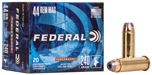 Federal 44 Remington Magnum Ammo 240gr JHP Ammunition - 20 Rounds
