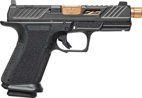 Shadow Systems SS-1009-B MR920 Elite Compact Frame 9mm Luger 15+1 4.50" Bronze TICN Match Grade/Spiral Threaded Barrel, Black Nitride Optic Cut/Serrated/Window Cut Slide, Black Polymer Frame w/Beavertail & Picatinny Rail Blemished