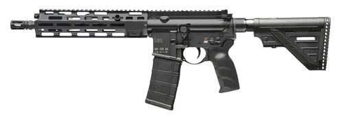 HK 81001049 MR556 A4 MR556 SBR 5.56x45mm 10+1 11" Black Phosphate Threaded Barrel, Black Anodized Aluminum Receiver w/Picatinny Rail, M-LOK Handguard, Adjustable Black Polymer Stock, Black Polymer Grip, Ambidextrous