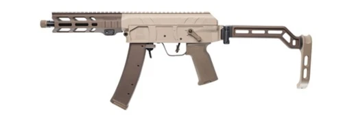 CNCDOUBLEDOWN Omega 9 Low Blackjack 9mm Luger 9" Black Threaded Barrel, Flat Dark Earth Cerakote Aluminum Receiver w/Picatinny Rail, M-LOK Handguard, Flat Dark Earth Cerakote Aluminum Brace, Polymer Grip