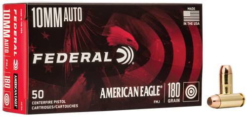 Federal AE10A 10mm Auto Handgun Ammo 180gr 50 Rounds 029465096397