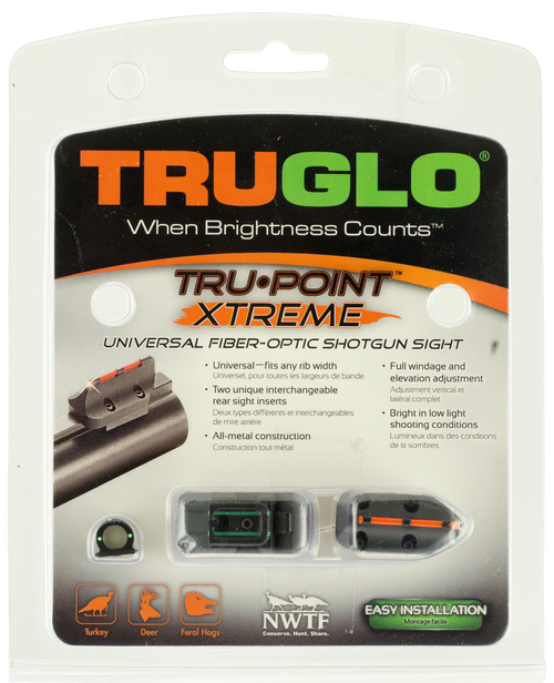 Truglo Fiber Optic Front TG960 Gun Sight Front/Rear Set 788130010174