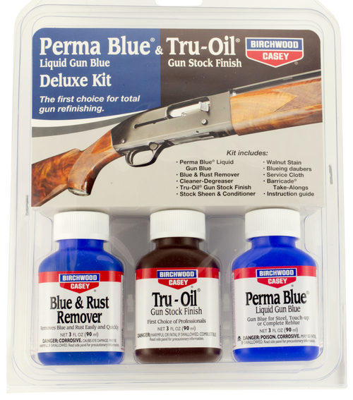 Birchwood Casey 20001 Perma Blue/Tru-Oil Kit Gun Care Cleaning/Restoration 029057200010
