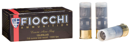 Fiocchi 12 Gauge Shotgun Ammunition 12LESLUG 2.75 Rifled Slug 10 Shells