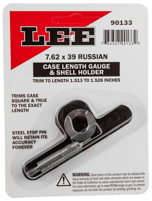 Lee 90133 7.62x39mm Reloading Accessories Case Length Gauge w/Shell Holder 1 Casing 734307901332