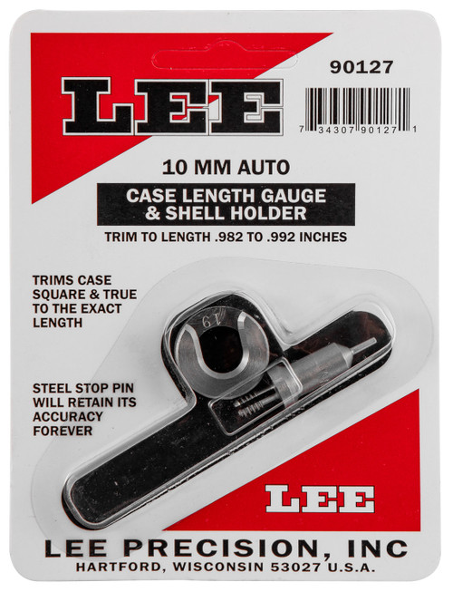 Lee 90127 10mm Auto Reloading Accessories Case Length Gauge w/Shell Holder 1 Casing 734307901271