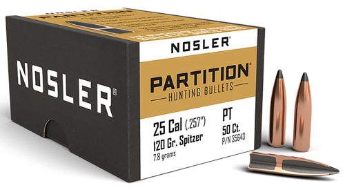 Nosler 35643 .257 Reloading Bullet/Projectile 50 Per Box 054041356435