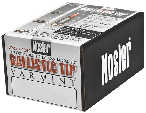 Nosler 39510 .224 Reloading Bullet/Projectile 100 Per Box 054041395106