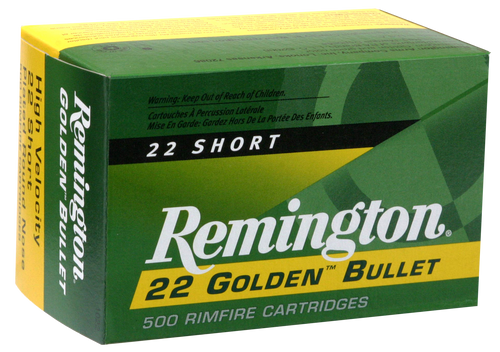 Remington 22 Short Ammo 29gr Plated Lead Round Nose Ammunition - 100 Rounds
