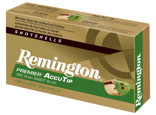 Remington 20731 12 Gauge Shotgun Ammo Slugs 3" 385 GR 5 Rounds Sabot Slug 047700350202