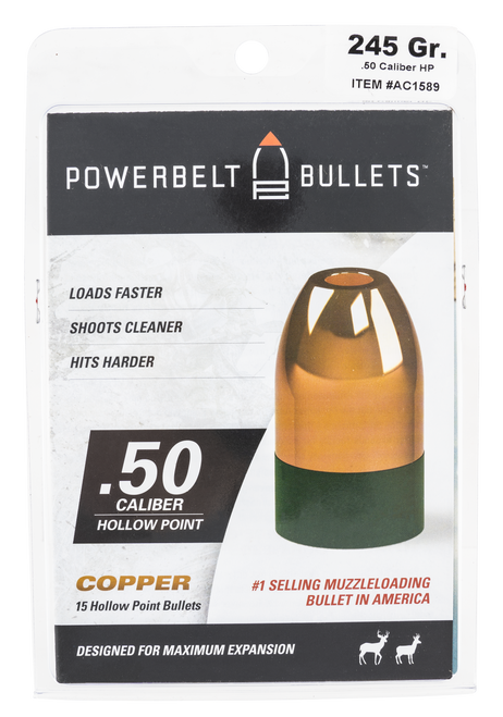 Cva AC1589 50 Black Powder Black Powder Bullet/Projectile 15 Per Box 043125115891