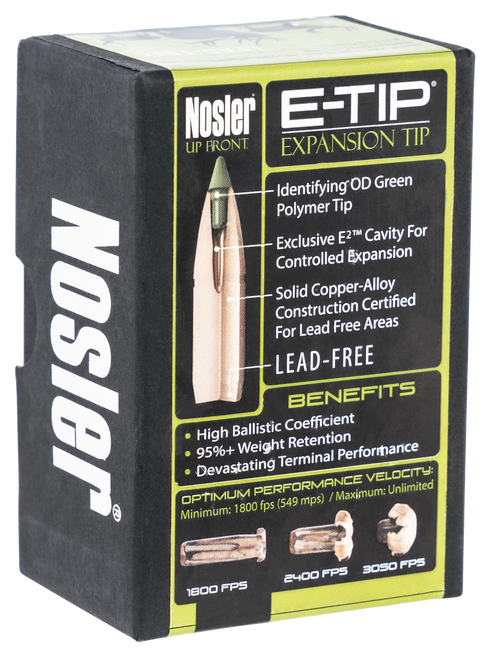 Nosler 59180 .308 Reloading Bullet/Projectile 50 Per Box 054041591805