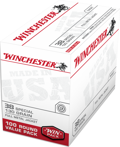 Winchester USA38SPVP 38 Special Handgun Ammo 130gr 100 Rounds 020892214859