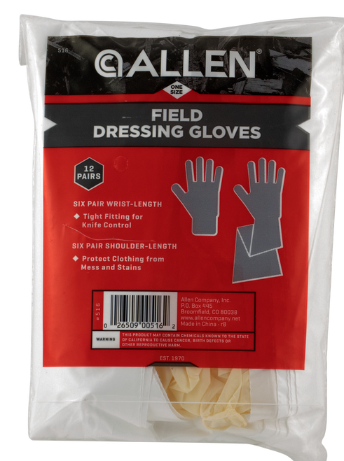 Allen 516 Gloves Clear Gloves 6 Shoulder Length/6 Wrist Length 026509005162