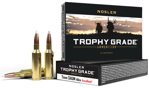 Nosler 60045 7mm Rem SA Ultra Mag Rifle Ammo 160gr 20 Rounds 054041600453