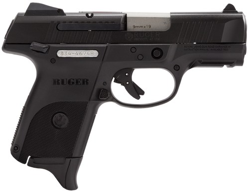 Ruger 3314 SR9C Compact 9mm Luger DA 3.40 17+1 Black Polymer Grip Black Nitride Slide