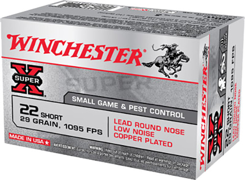 Winchester X22S 22 Short Rimfire Ammo 29gr 50 Rounds 020892100114