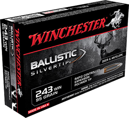 Winchester SBST243A 243 Win Rifle Ammo 95gr 20 Rounds 020892210707