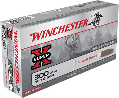 Winchester 300 WSM Ammunition X300WSM 180 gr Power Point 20 Rounds