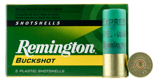 Remington 20406 12 Gauge Buckshot Shotgun Ammo #000 Buck 2.75" 8 Pellets 5 Rounds Buckshot 047700019505