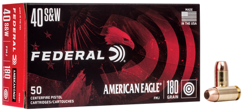 Federal AE40R1 40 S&W Handgun Ammo 180gr 50 Rounds 029465092542