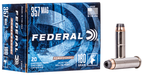 Federal C357G 357 Mag Handgun Ammo 180gr 20 Rounds 029465093013