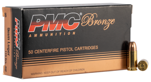PMC 9B 9mm Luger Handgun Ammo 115gr 50 Rounds 741569050708
