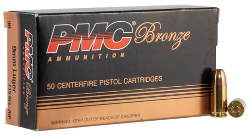 PMC 9mm Luger Ammunition 9B 115 gr Jacket Hollow Point 50 Rounds