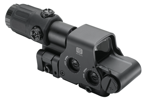 Eotech HHSI Hybrid Sight I Holographic Weapon Sight Magnifier Combo 1x 65 MOA Ring/4 1 MOA Red Dot Black CR123A Lithium (1)