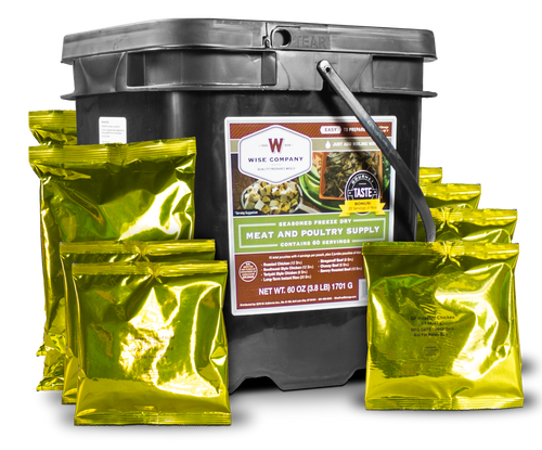 Wise Foods Emergency Food Kit RW07702 Meat and Rice Dehydrated/Freeze Dried Food Nutrition 60 Servings Meat 20 Servings Rice 850018985932