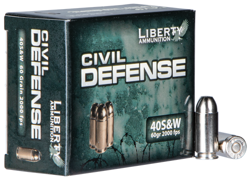 Liberty Ammunition LACD40012 40 S&W Handgun Ammo 60gr 20 Rounds 696859105616