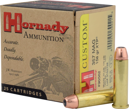 Hornady 90562 357 Mag Handgun Ammo 158gr 25 Rounds 090255300215