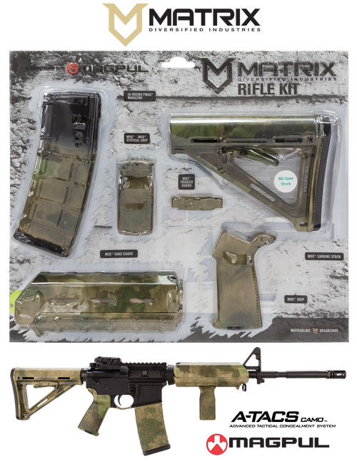MDI MAGMIL24-FG A-TACS FG Camo Magpul MOE Kit Poly AR-15