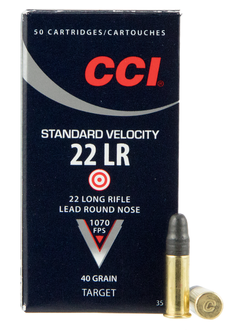 CCI 22 LR Rimfire Ammunition 0035 40 gr Lead Round Nose 50 Rounds