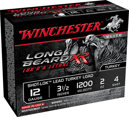 Winchester STLB12L4 12 Gauge Lead Load Shotgun Ammo #4 3.50" 2 oz 10 Rounds Lead 020892021280