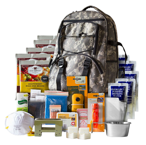 Wise Foods Survival Backpack RW01622GSG Five Day Survival Backpack Dehydrated/Freeze Dried Food Nutrition 32 Servings 851238005059