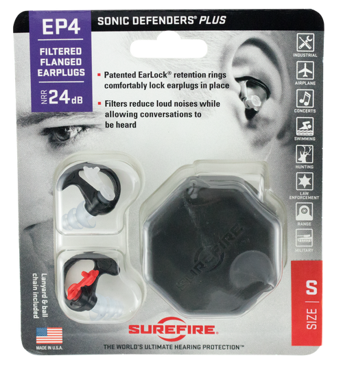 Surefire Inside The Ear EP4BKMPR Shooting Hearing Protection Earplugs 084871315197