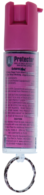 Sabre SRPNBCPKR02 with Key Ring Pink Pepper Spray Personal Protection Contains 14 One Second Bursts 023063103730