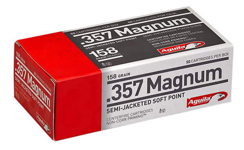 Aguila 357 Mag Ammunition 1E572823 158 gr Semi Jacketed Soft Point 50 Rounds