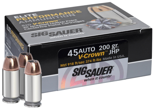 Sig Sauer E45AP220 45 ACP Handgun Ammo 230gr 20 Rounds 798681501687