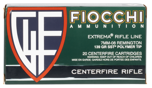 Fiocchi 7MM08HSA 7mm-08 Rem Rifle Ammo 139gr 20 Rounds 762344711249
