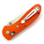  Benchmade Pardue Griptillian Pocket Knife 3.25" Plain Drop Point Blade G10 Grip Manual Opening Orange 551H2O