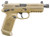 FN 66968 FNX Tactical 45 ACP Caliber with 5.30" Threaded Barrel, 15+1 Cap, Overall Flat Dark Earth Finish, Picatinny Rail Frame, Serrated/Optic Cut Stainless Steel Slide, Texture Interchangeable Backstrap Grip, Night Sights & Manual Thumb Safety