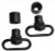 GROVTEC PUSH BUTTON SWIVEL SET BLACK 1 2-PACK